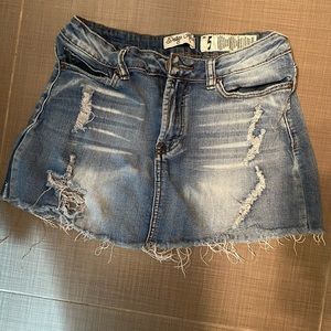Juniors size 5 mini denim skirt